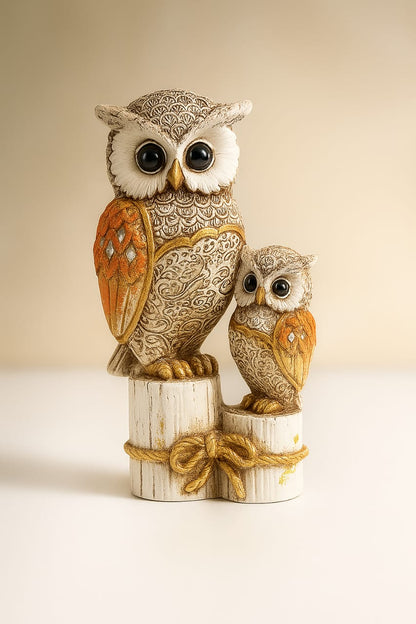 Wooden style owl | decorative piece